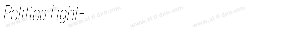 Politica Light字体转换